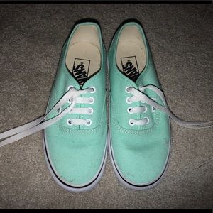 NWOT teal van sneakers